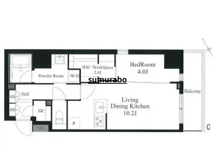 ラテイエラ秋葉原(1LDK/4階)の間取り写真