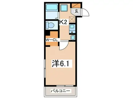 MELDIA相武台下(1K/3階)の間取り写真