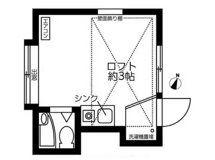 ベルゼ90(ワンルーム/1階)の間取り写真