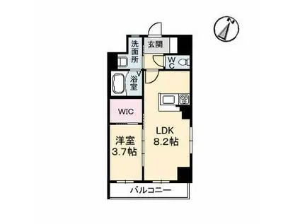 メゾン呉駅前(1LDK/6階)の間取り写真