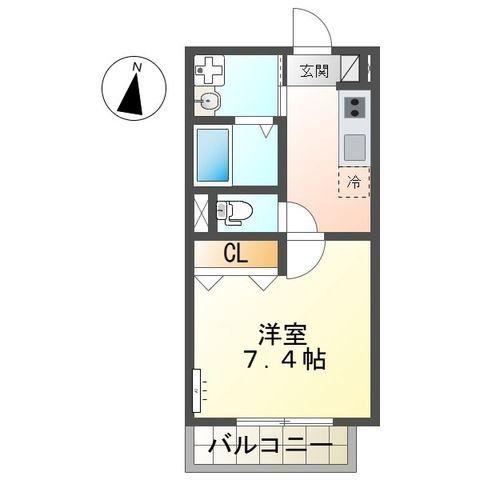 新堀2丁目 マンション工事(1K/2階)の間取り写真
