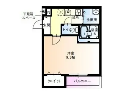 フジパレス堺浅香II番館(1K/2階)の間取り写真