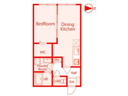 フォレスト大和(1LDK/1階)の間取り写真