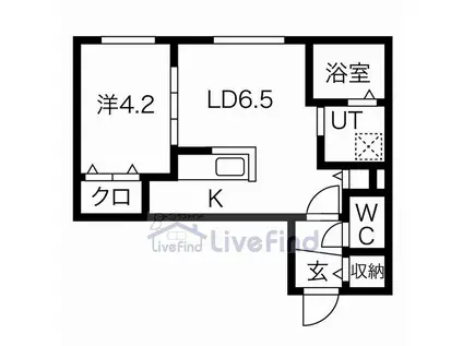 EXCEL平岸A(1LDK/5階)の間取り写真