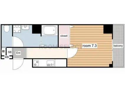 CORTES(1K/5階)の間取り写真