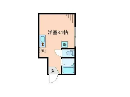 味噌天神マンション(2LDK/3階)の間取り写真