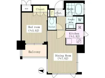 コージーハウス真野(2K/1階)の間取り写真