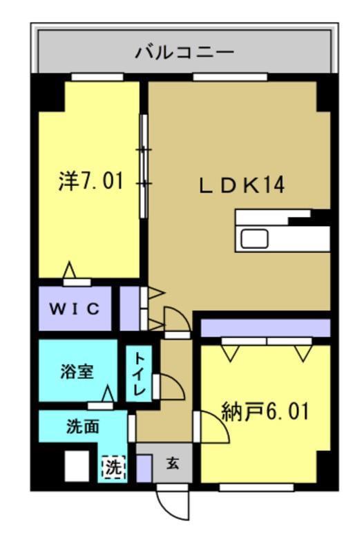 GROOVE上甲子園(2LDK/5階)の間取り写真