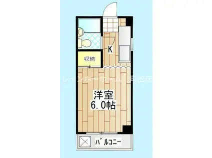 タウンパレスコヤマ(1K/2階)の間取り写真