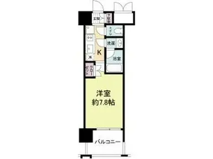 パークフラッツ江坂(1K/4階)の間取り写真