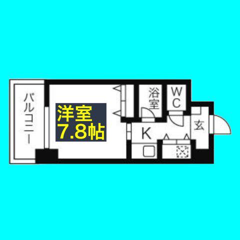 AXIS桜通内山(1K/4階)の間取り写真