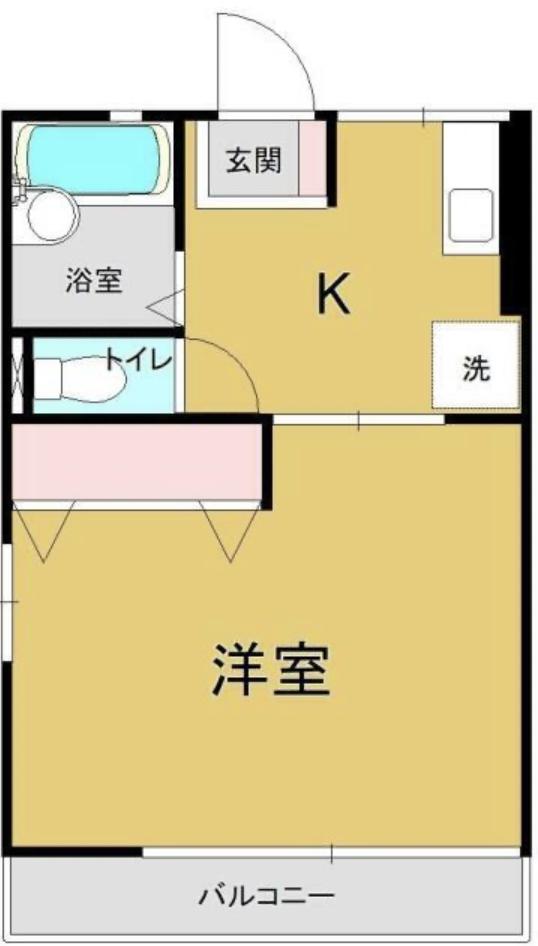 CHパビヨン(1K/1階)の間取り写真