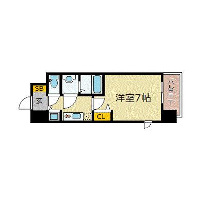 プレサンス久屋大通公園エアリー(1K/5階)の間取り写真