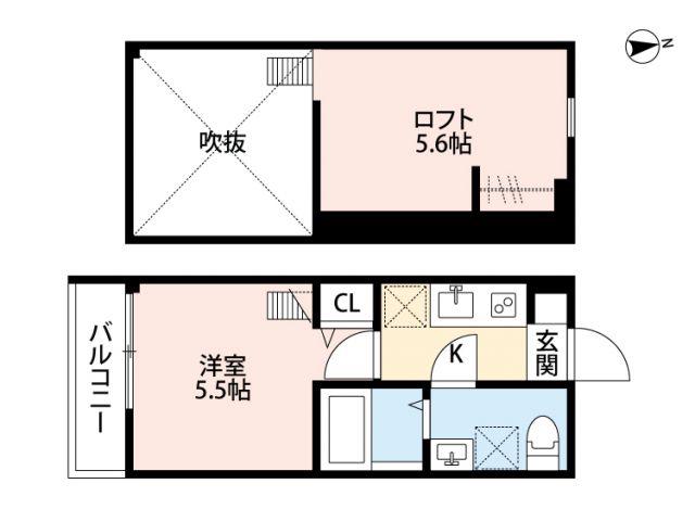 AILE DE LA VERITE(1K/1階)の間取り写真