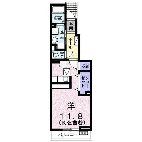 ＪＲ東海道本線 安倍川駅 徒歩61分 2階建 築12年(ワンルーム/1階)の間取り写真