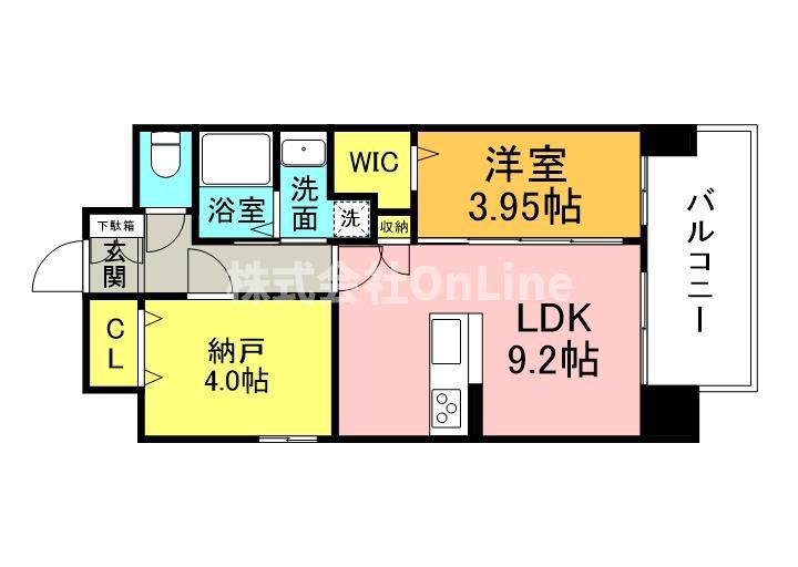グランステディ城東中央(1SLDK/3階)の間取り写真