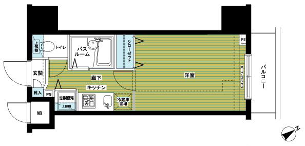 フェニックス新横濱イクシール(1K/10階)の間取り写真