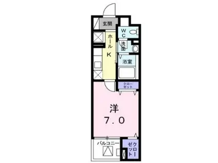 サンリット ヴィラII(1K/3階)の間取り写真