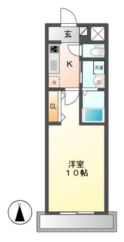プライム松原(1K/1階)の間取り写真