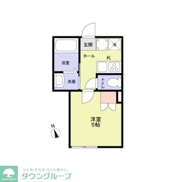 エスペランサ中野(1K/1階)の間取り写真