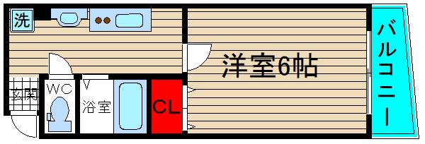 ウェーブ元町(1K/9階)の間取り写真