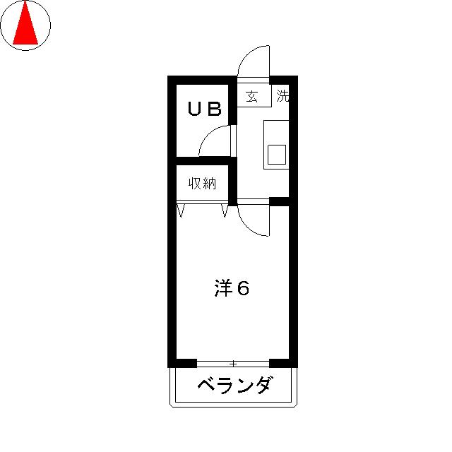 ファミーユ井の頭(1K/1階)の間取り写真
