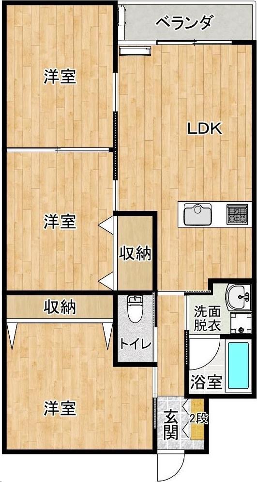 アルコリバーサイド(3LDK/4階)の間取り写真
