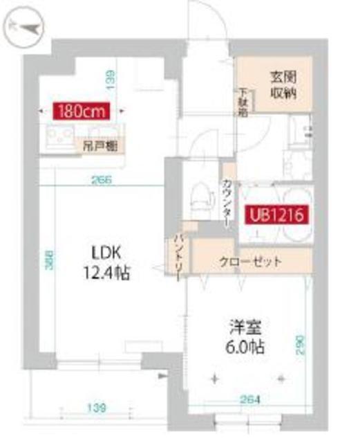 シンセーロ(1LDK/1階)の間取り写真
