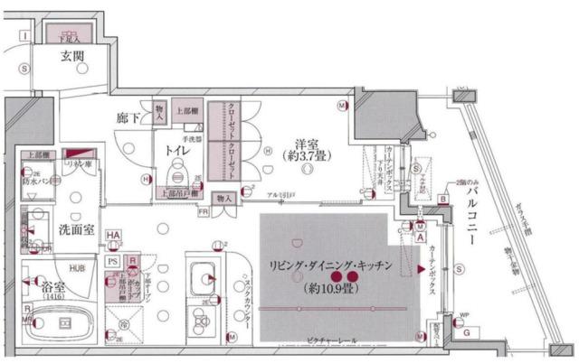 オーベル渋谷DL(1LDK/3階)の間取り写真