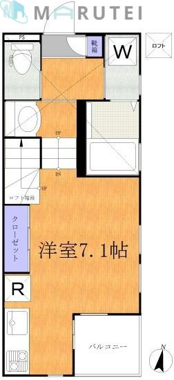 FRUTTA(ワンルーム/1階)の間取り写真