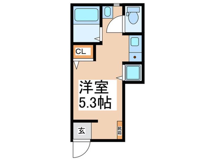 I.STYLE(ワンルーム/1階)の間取り写真