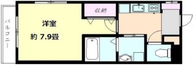 ガーデンフラッツ洗足池(1K/2階)の間取り写真