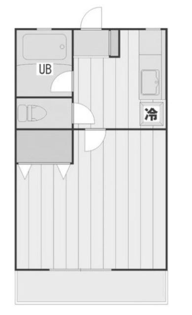 アビタシオン行徳第2(1K/1階)の間取り写真