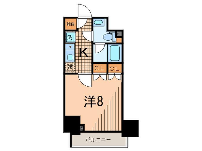 ステラメゾン三軒茶屋(1K/14階)の間取り写真