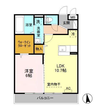 ピア・プランドール(1LDK/3階)の間取り写真