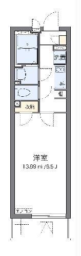 クレイノコンフォール(1K/1階)の間取り写真