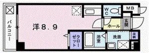 メイト鷹匠(1K/5階)の間取り写真