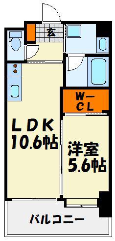コンプレートSEKIJOU(1LDK/12階)の間取り写真