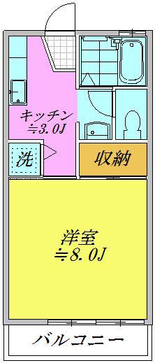 ハイツオリーブ(1K/1階)の間取り写真