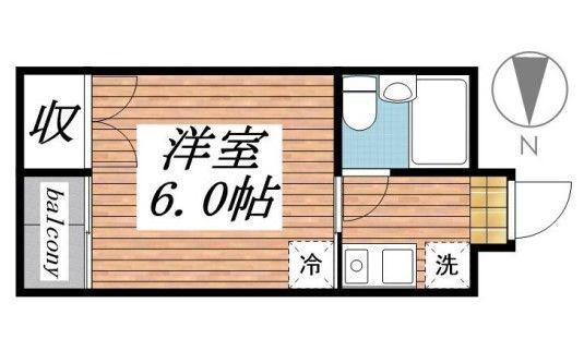 コーポサンフラワー(1K/3階)の間取り写真