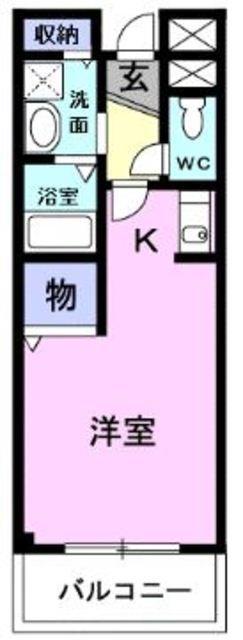 リヴィエール(ワンルーム/2階)の間取り写真
