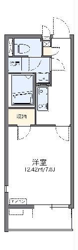 レオネクストアドバンス殿町(1K/1階)の間取り写真