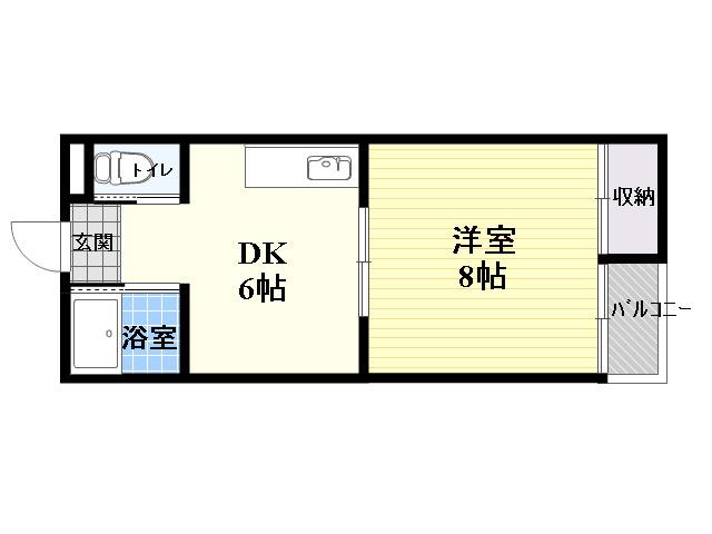 エクセレント・新森(1DK/5階)の間取り写真