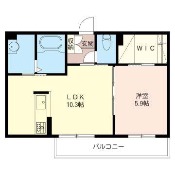 サリサ.E(1LDK/2階)の間取り写真