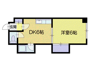 セレノ嵐山(1DK/4階)の間取り写真