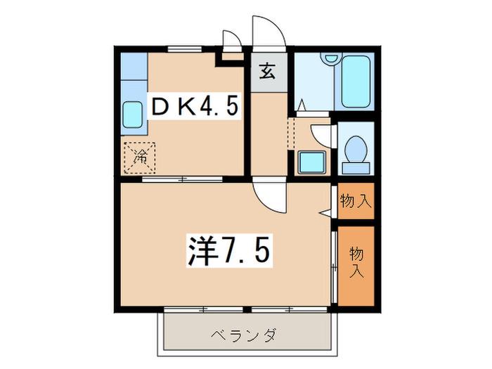 FURUFURU(1DK/2階)の間取り写真