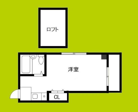 コスミック(ワンルーム/4階)の間取り写真