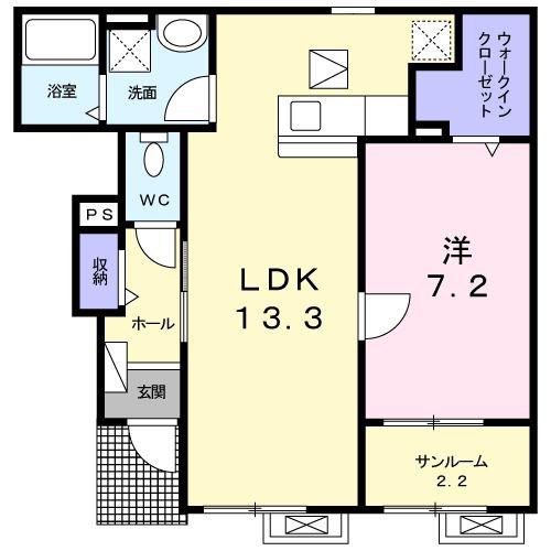 フォルシュ(1LDK/1階)の間取り写真