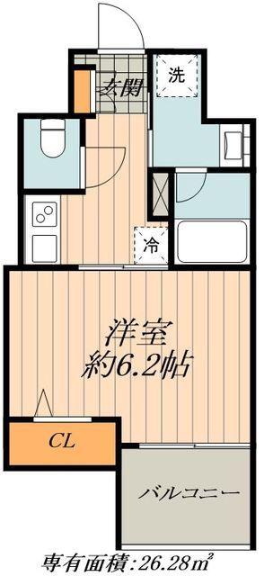 ALBERO上野長者町(1K/2階)の間取り写真