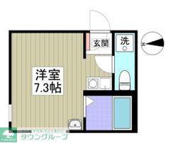 ハイドパーク本厚木(ワンルーム/2階)の間取り写真